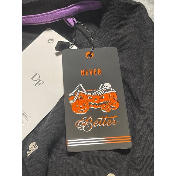 Denim & Flower Boys Halloween Long Sleeve Layered Shirt Skull Print Size 11/12 - Picture 5 of 7